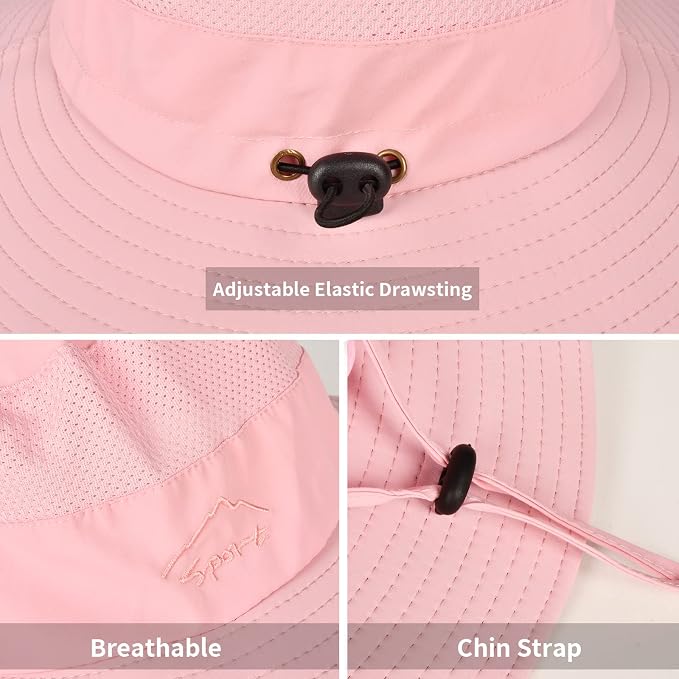 Sun Hats for Men Women Fishing Hat UPF 50+ Breathable Wide Brim Summer UV - Image 6