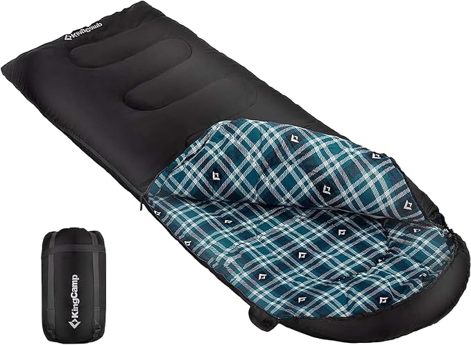 KingCamp Sleeping Bag for Adults, Cold Weather & Warm XL Big and Tall Flannel - Image 4