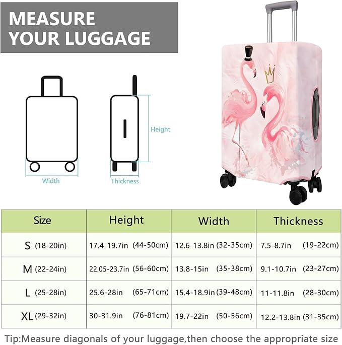 Travel Luggage Cover Suitcase Protector Fits 18-32 Inch Wheel Covers - Image 6
