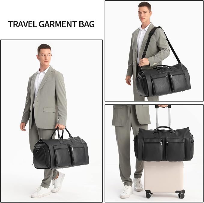 seyfocnia Convertible Travel Garment Bag, Carry on Garment Duffel Bag - Image 6