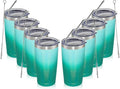 MEWAY 20oz Tumbler 8 Pack Double Wall Vacuum Insulated Travel Glitter Mug Bulk by MEWAY