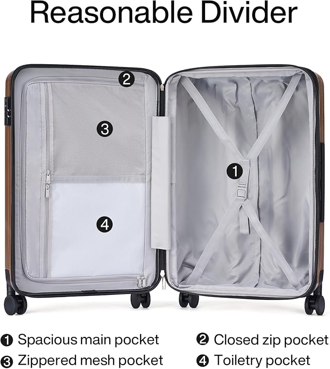 Hanke 20 Inch Expandable Carry on Luggage 22x14x9 Airline Approved Lightweight - Image 7