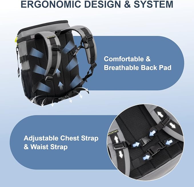SPARTER Backpack Cooler Insulated Leak Proof 33/49 Cans, 2 Insulated - Image 5