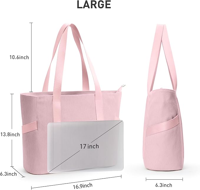 Tote Bag for Women with Zipper, Travel Tote Bags with Compartments Large - Image 4