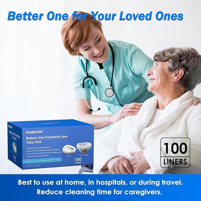 100 Count Enlarged Bedside Commode Liners - Image 2