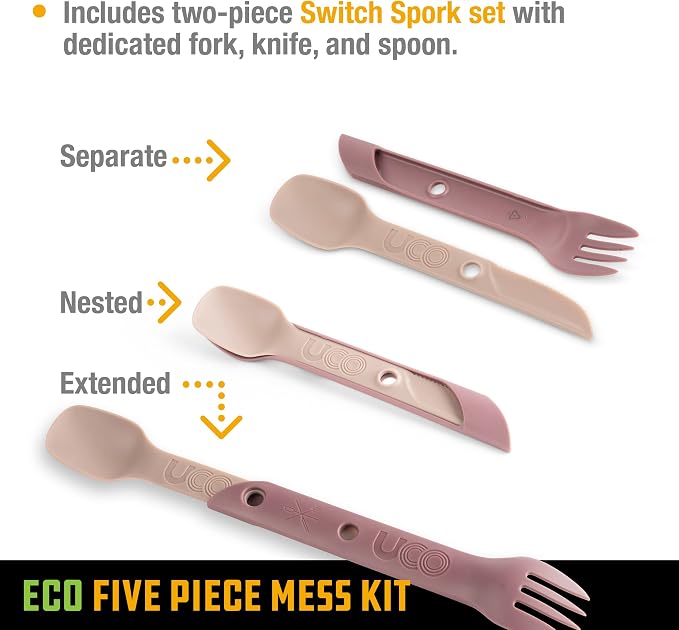 UCO Recycled ECO 5-Piece Camping Mess Kit - Image 6