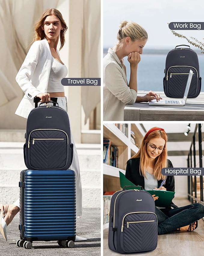 LOVEVOOK Laptop Backpack for Women, 17 Inch Large Capacity Travel Computer Work - Image 6