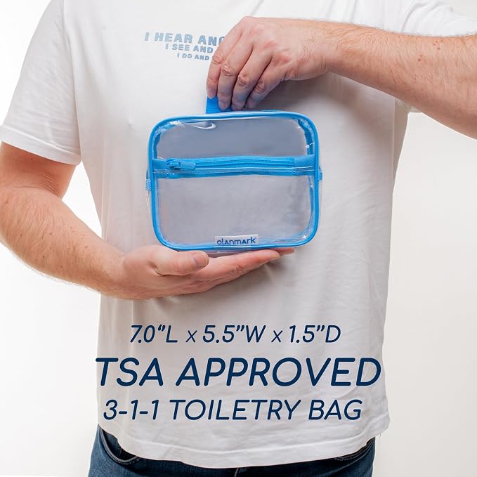 TSA Approved Toiletry Bag 3-1-1 Clear Travel Cosmetic Bag - Image 5