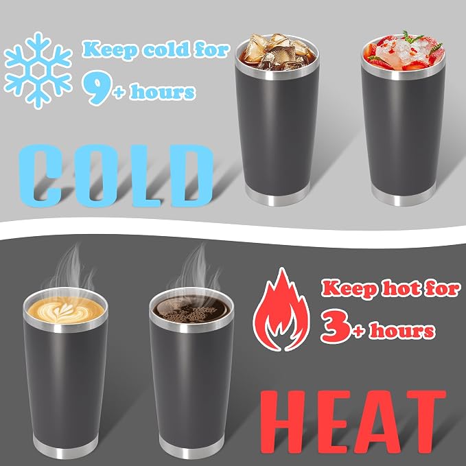 20 oz Tumbler with lid Double Wall Vacuum Insulated Tumblers Stainless Steel - Image 4