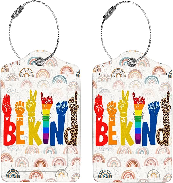 2 Pcs Luggage Tags for Suitcases, PU Leather Cruise Ship Luggage Tags - Image 4