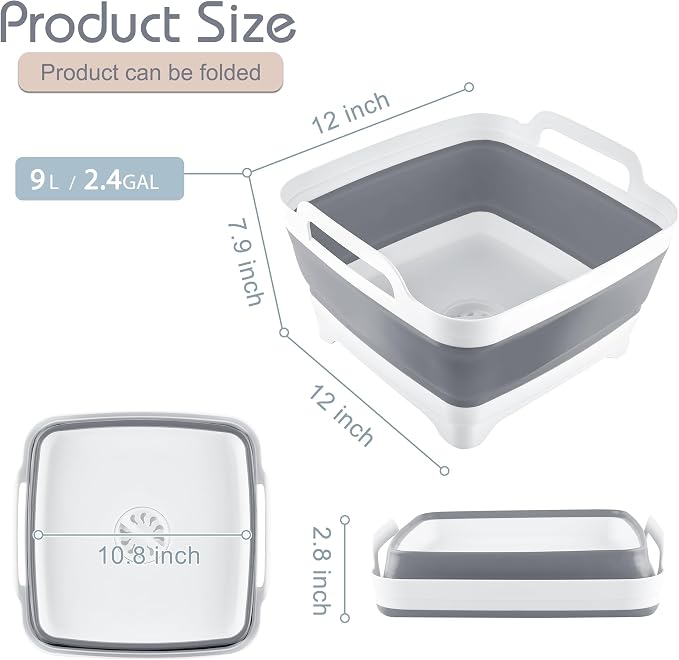 2.4 Gal Collapsible Dish Basin - Image 2