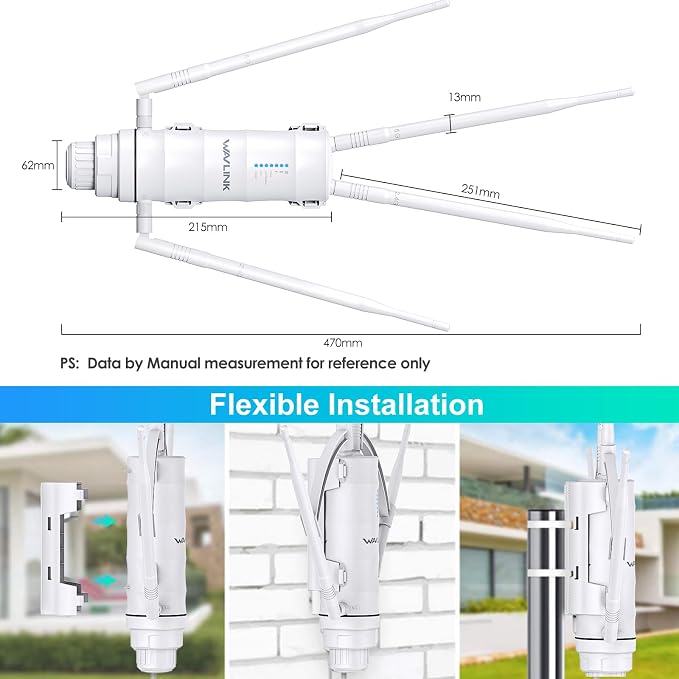 WAVLINK AC1200 Outdoor Long Range Weatherproof WiFi Extender/Wireless Access - Image 4