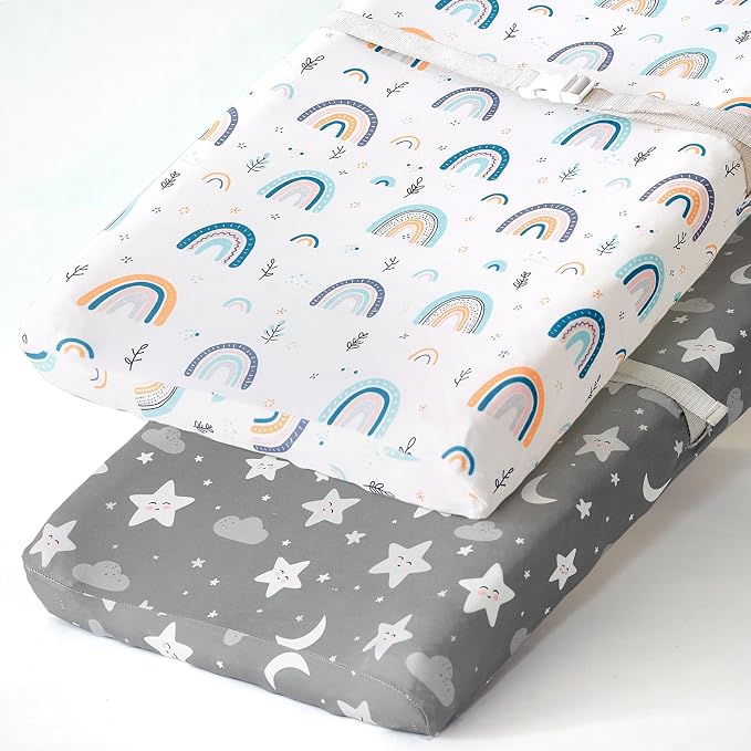 BROLEX Changing Pad Covers for Baby: Boy Girls Ultra Stretchy Soft 2 Pack by BROLEX