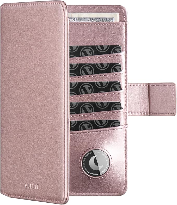VULKIT Passport Holder with Airtag Holder RFID Blocking Passport Wallet Travel by VULKIT