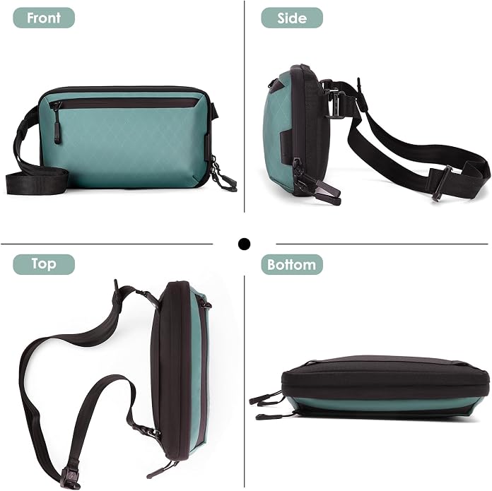 Electronics Organizer Tech Travel Pouch – Waterproof Nylon Diamond Quilted & - Image 4