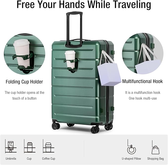 KYME Luggage Sets 3 Piece Hardshell 22in/26in/30in Suitcases - Image 2