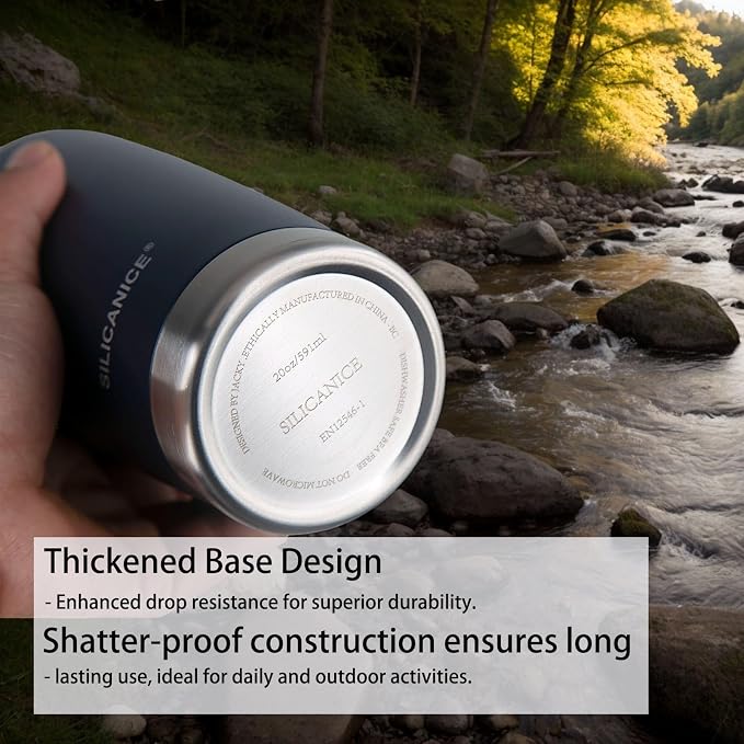 Metal Gray Soft Touch 20oz Stainless Steel Insulated Tumbler - Image 7