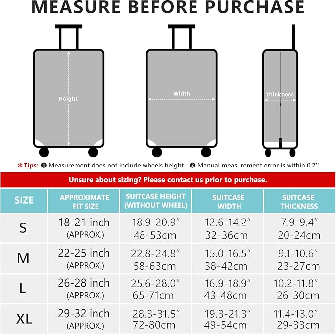 Travelkin Luggage Covers For Suitcase Tsa Approved, Suitcase Cover Protector - Image 6