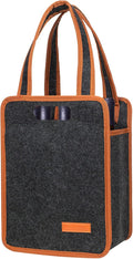 6 Bottle Wine Tote Bag, Insulated Thermal Padded Wine Carrier Tote, Reusable by Foyego