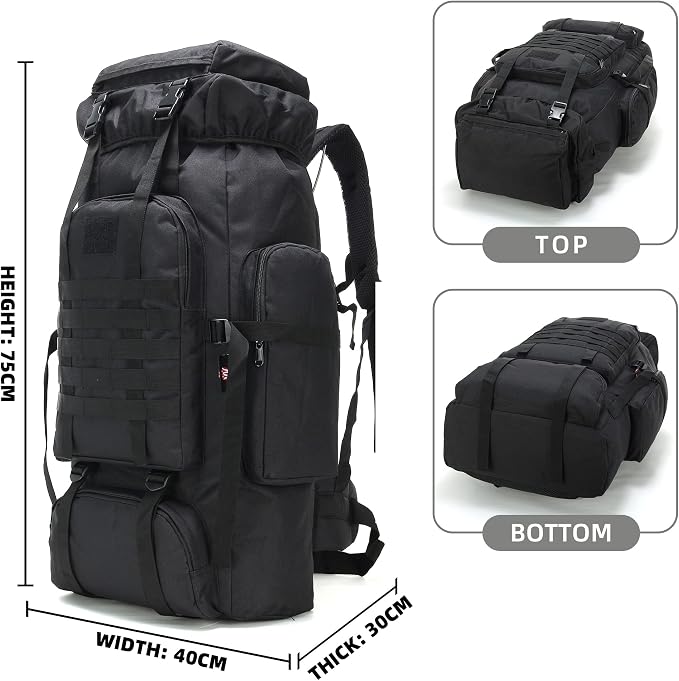 King'sGuard 70L Camping Hiking Backpack Tactical Backpack Military Molle - Image 2