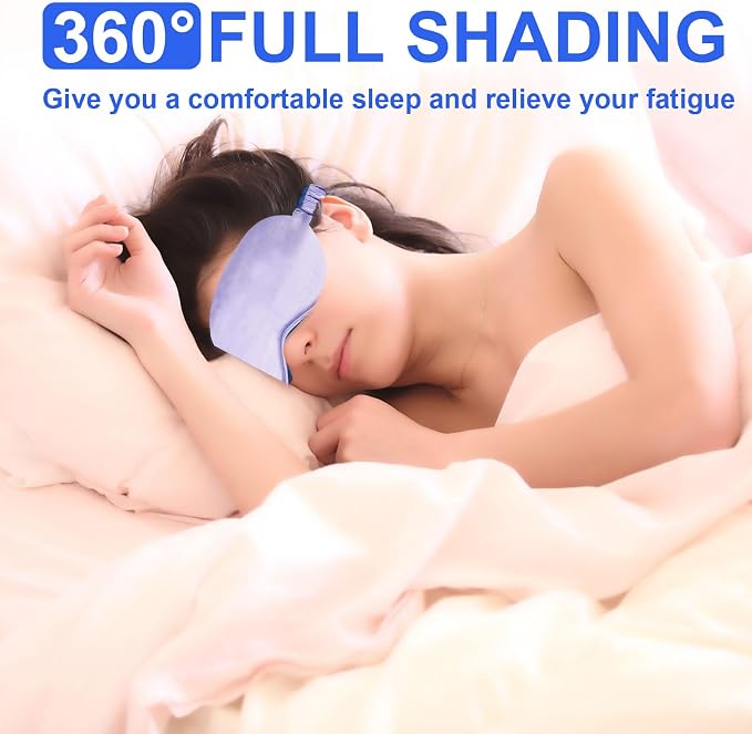 2Pack Silk Sleep Mask, IEKEODI Eye Mask - Image 5