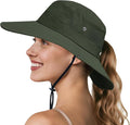 NPQQUAN Ponytail Sun Bucket Hats by NPQQUAN