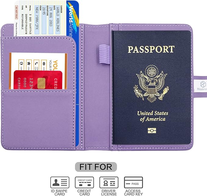 Melsbrinna Premium Leather Passport Holder Covers Case, Waterproof Rfid - Image 2
