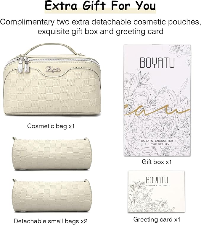 Travel Makeup Bag Organizer Cosmetic Bag: 3 Pcs Set Make up Bags - Image 7