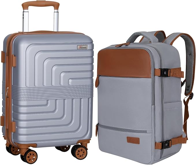 Romswi Luggage Sets 2 Piece, Expandable Carry On Luggage 20In by Romswi