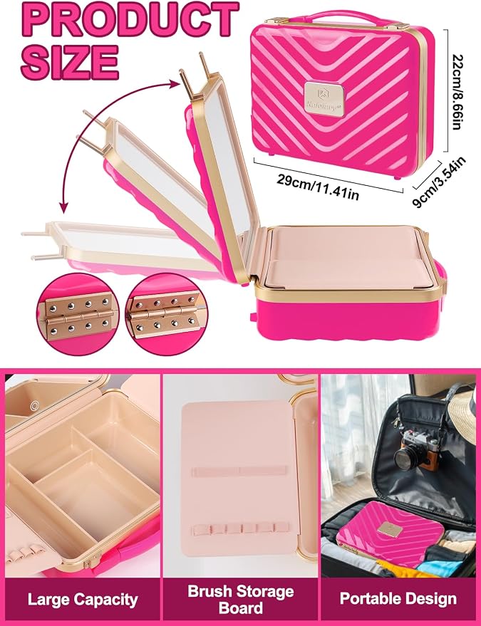 Kalolary Travel Makeup Train Cases - Image 5