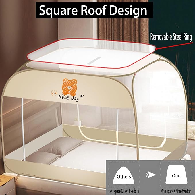 CMINGJ Mosquito Net for Bed, Portable pop up Mosquito Netting - Image 3