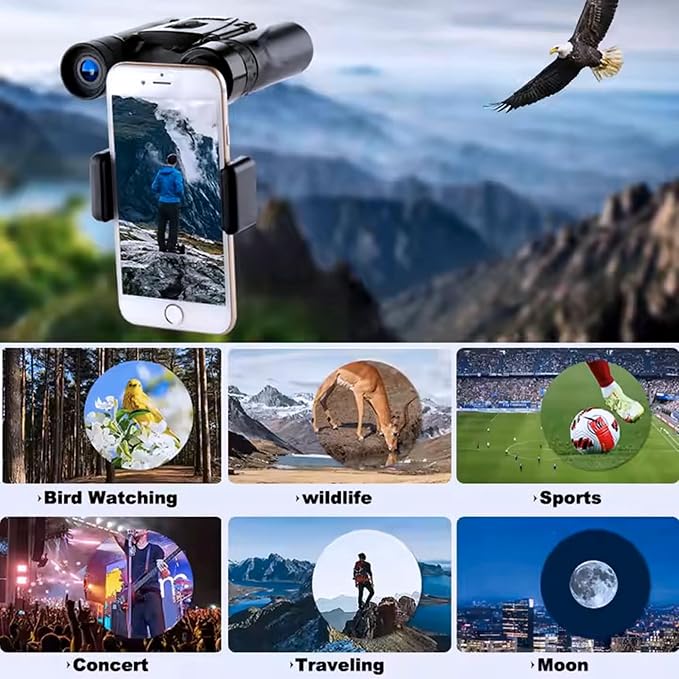 Binoculars with Phone Adapter for Adults, Compact Pocket Travel Binocular for - Image 6
