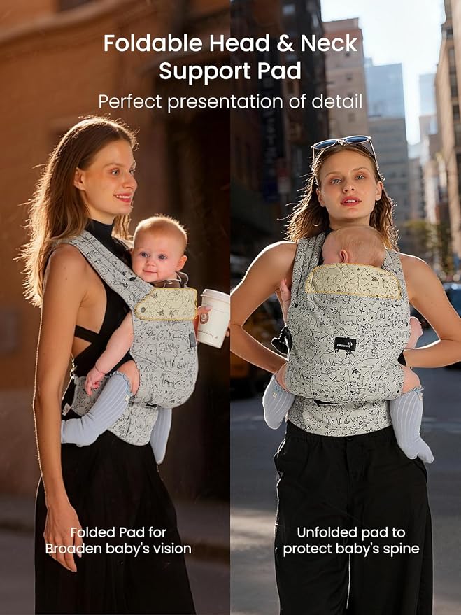 GROWNSY Baby Carrier Newborns to Toddlers, Ergonomic Baby Toddler Carrier Wraps - Image 6