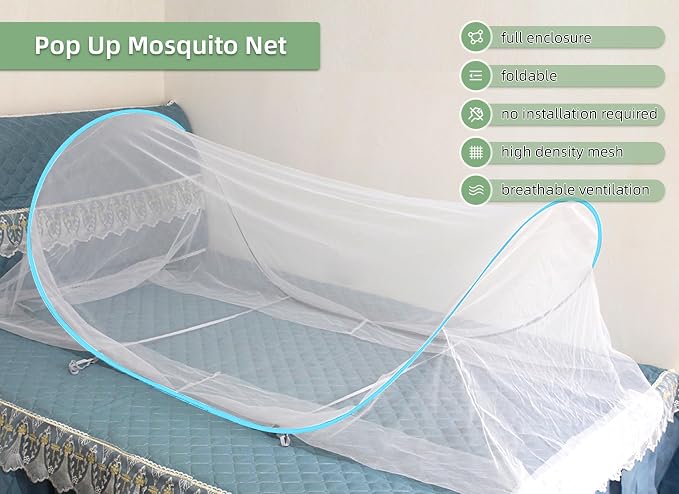 78 * 32 * 22 Inch Large Up Mosquito Tent, Portable Foldable Mosquito Net - Image 2