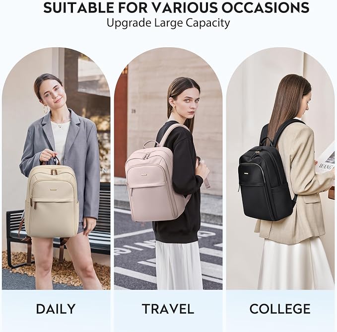 Hiking Travel Backpack for Women Casual Business Weekender Multilayer Laptop Bag - Image 6
