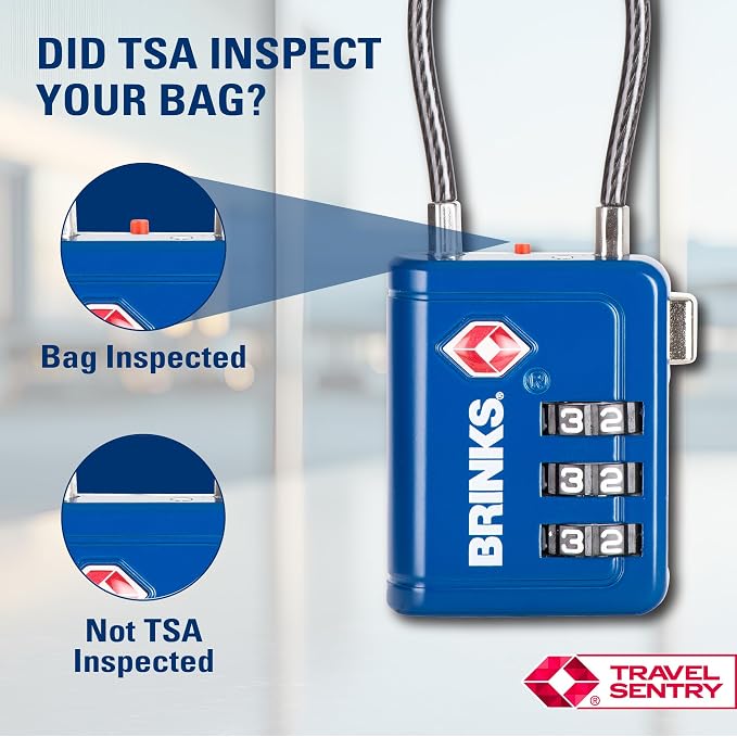 Brinks TSA Accepted Indicator Luggage Lock, Ressetable Combination, New More - Image 2
