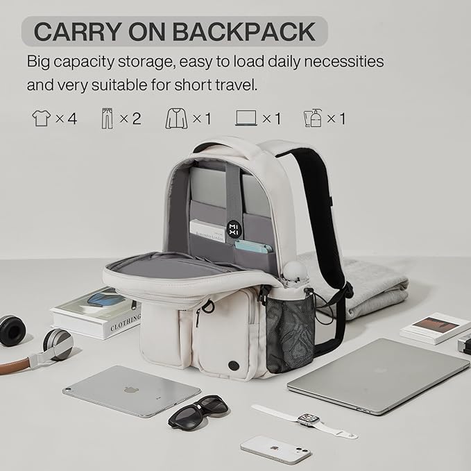 mixi Travel Laptop Backpack, Lightweight Durable School Bookbag Men Woman 15.6" - Image 2