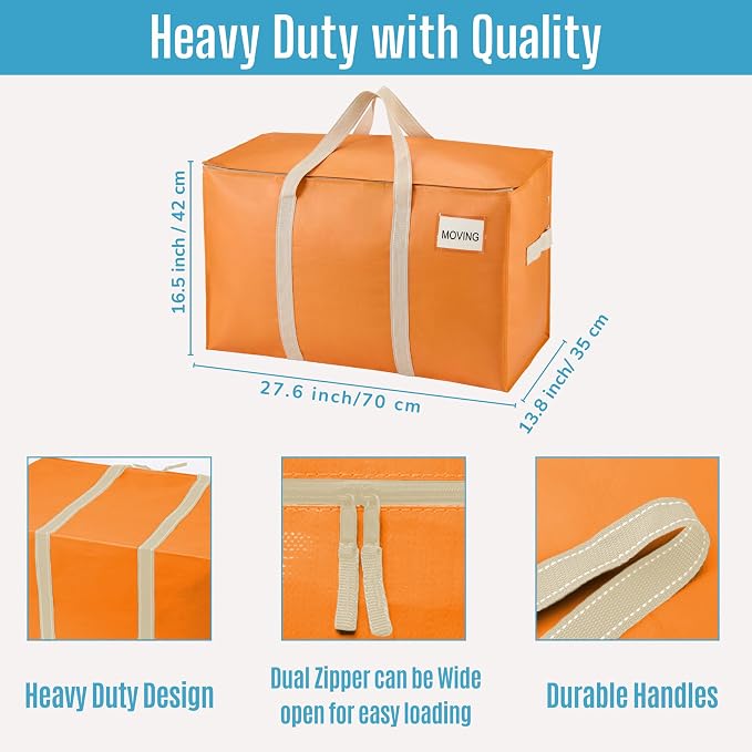 VENO 4 Pack Moving Bags, Heavy Duty, Moving Boxes Alternative, Packing Storage - Image 2