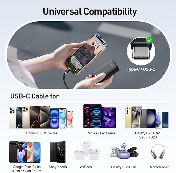 iWALK Mini Portable Charger 10, 22.5W USB-C Fast Charging Power Bank - Image 5