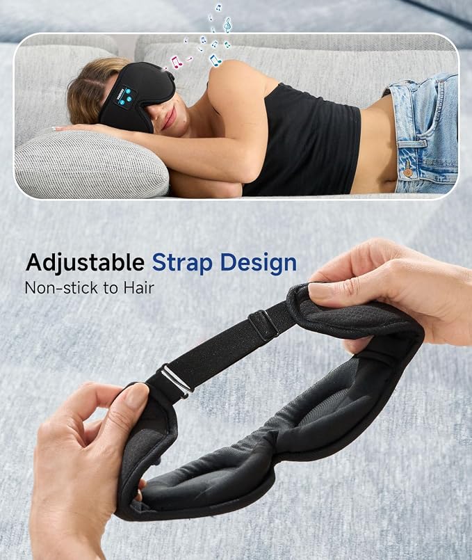Voerou Sleep Headphones 3D Sleep Mask - Image 7
