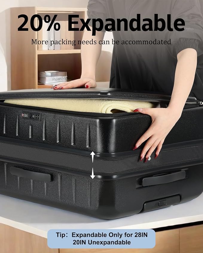 Luggage Sets 2 Pieces, 20 Inch Carry On Luggage and Expandable 28 Inch Checked - Image 4