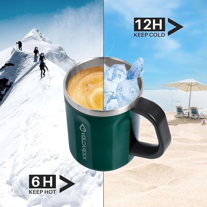 16 Oz Coffee Mug with Handle and Lid, BPA Free Coffee Cup, Keep Cold 6 Hours - Image 4