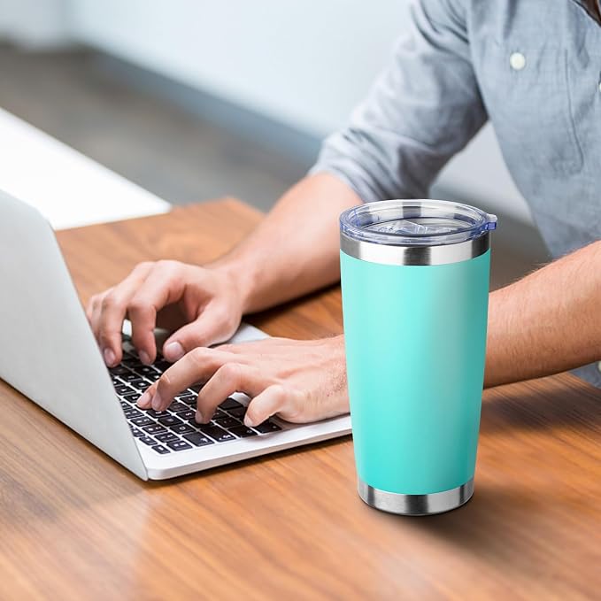 20oz Tumbler with Straw and Brush, Stainless Steel Vacuum Insulated tumbler - Image 5