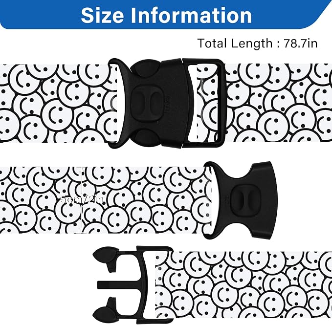 2 Pack Luggage Straps for Suitcases, Adjustable Travel Belt - Image 3