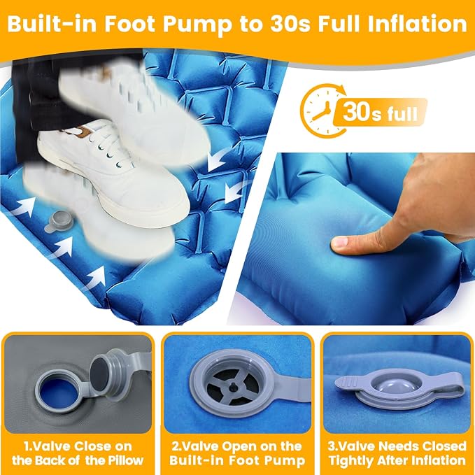 Inflatable Camping Mat, Ultra-Lightweight Sleeping Pad - Image 3