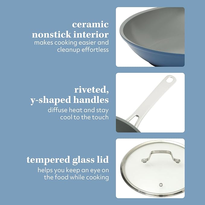 Sur La Table Kitchen Essentials Cool Commune Hard Anodized 10 Piece PFA Free - Image 4