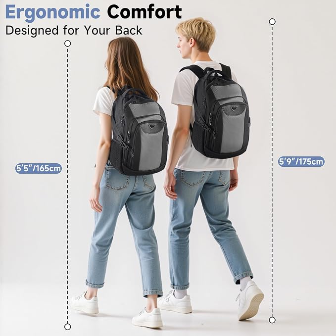 Laptop Backpack for Men Women, Anti-Theft Work Business Daypacks Fit 17 Inch - Image 6