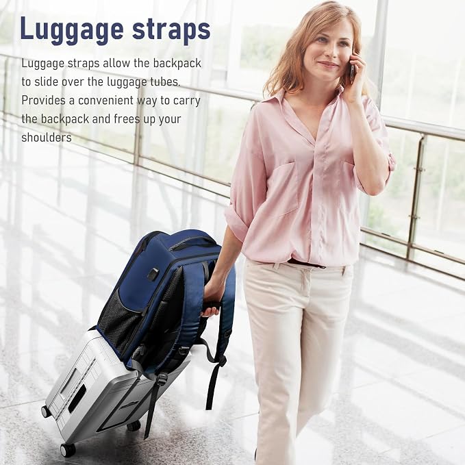 Travel Backpack, Business Anti Theft Slim Sturdy Laptops Backpack - Image 6