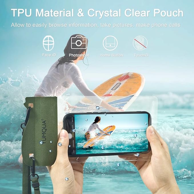 Large Waterproof Phone Pouch 2 Pack, IPX8 Waterproof Cell Phone Case Dry Bag - Image 4