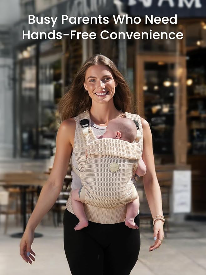 Grownsy Baby Carrier Newborn to Toddler, Ergonomic & Cozy Wraps - Image 9